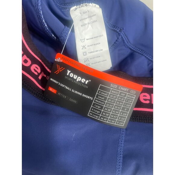 Youper Women's Classic Softball Sliding Shorts, Compression Padded Slider Shorts - Picture 2 of 6